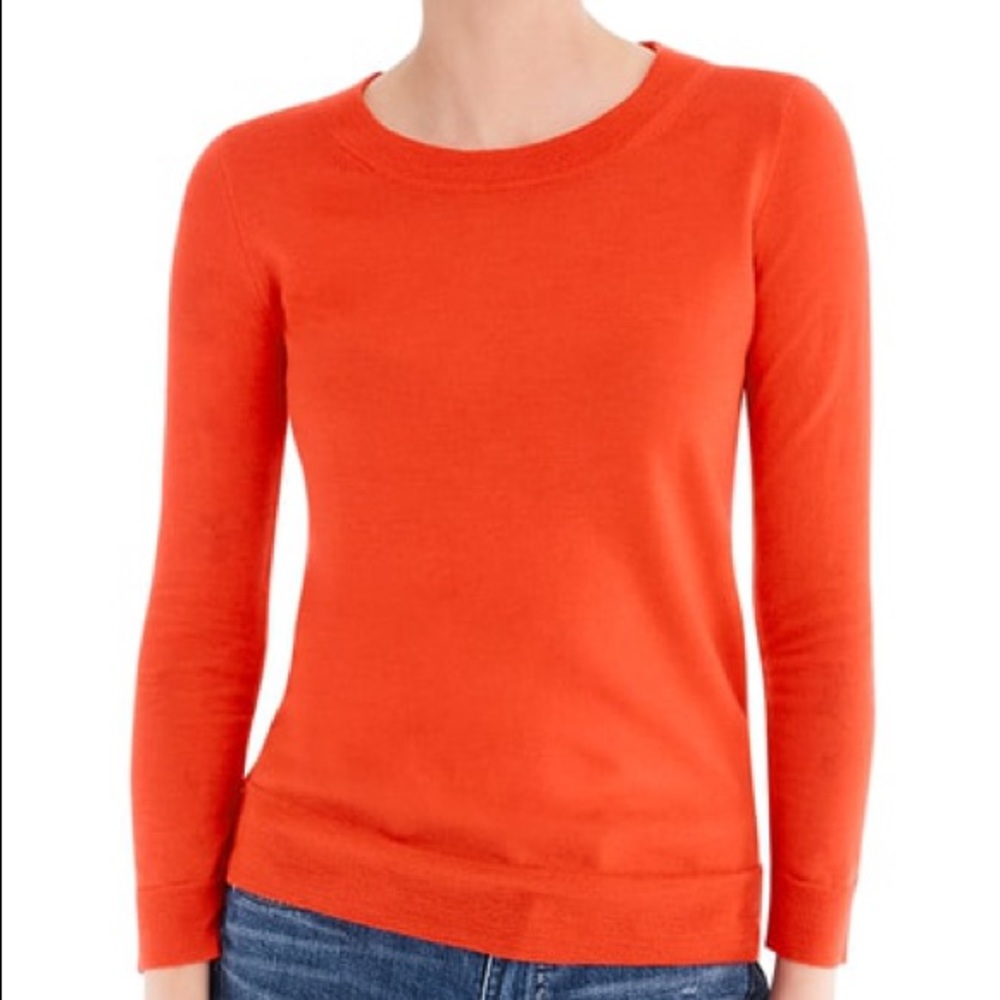 J. Crew Tippi Merino Wool Sweater In Resort Orange